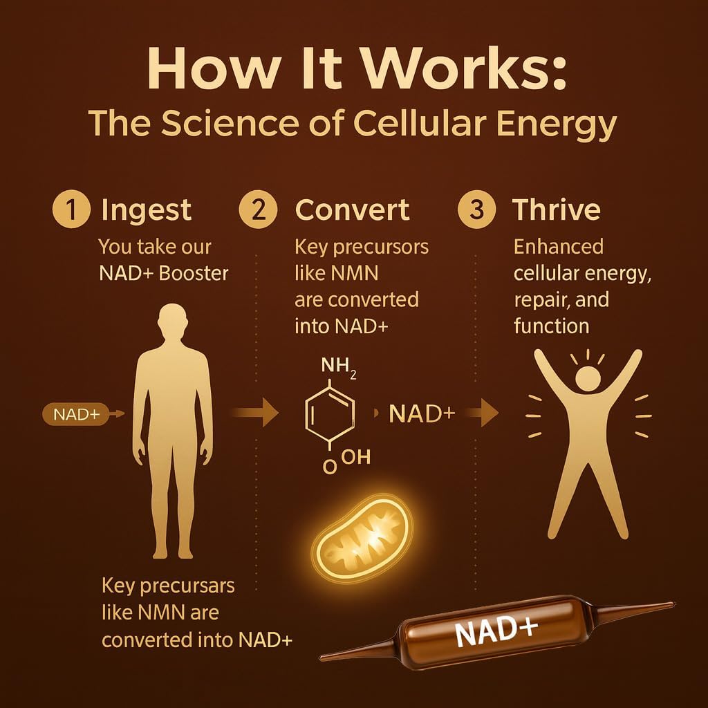 Advanced NAD+ Booster – 10 Liquid Vials (1200mg)